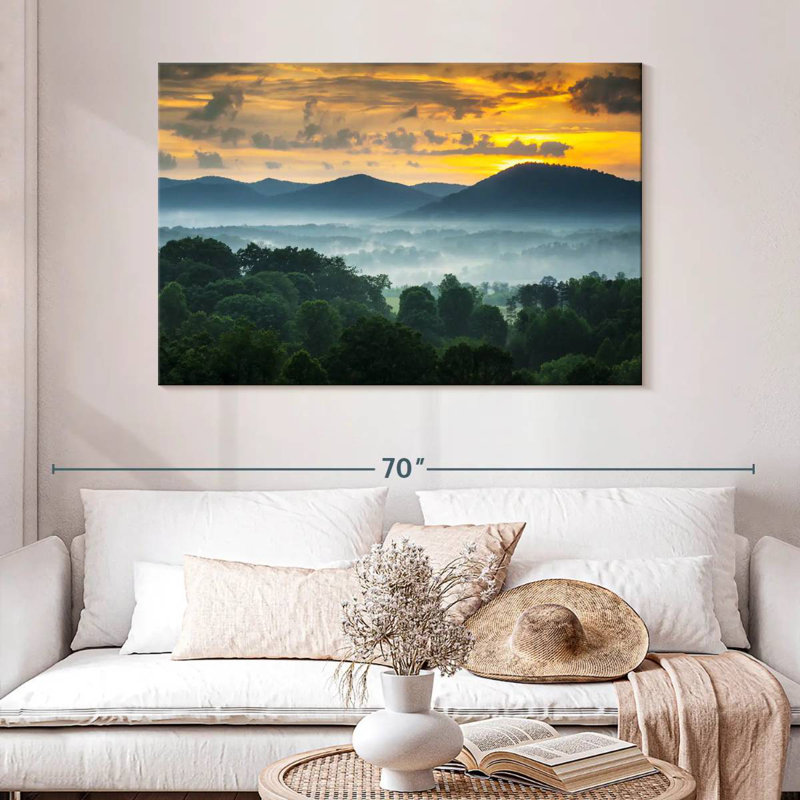 Alvord Hazy Blue Ridge Mountains, H 32 po x l 48 po