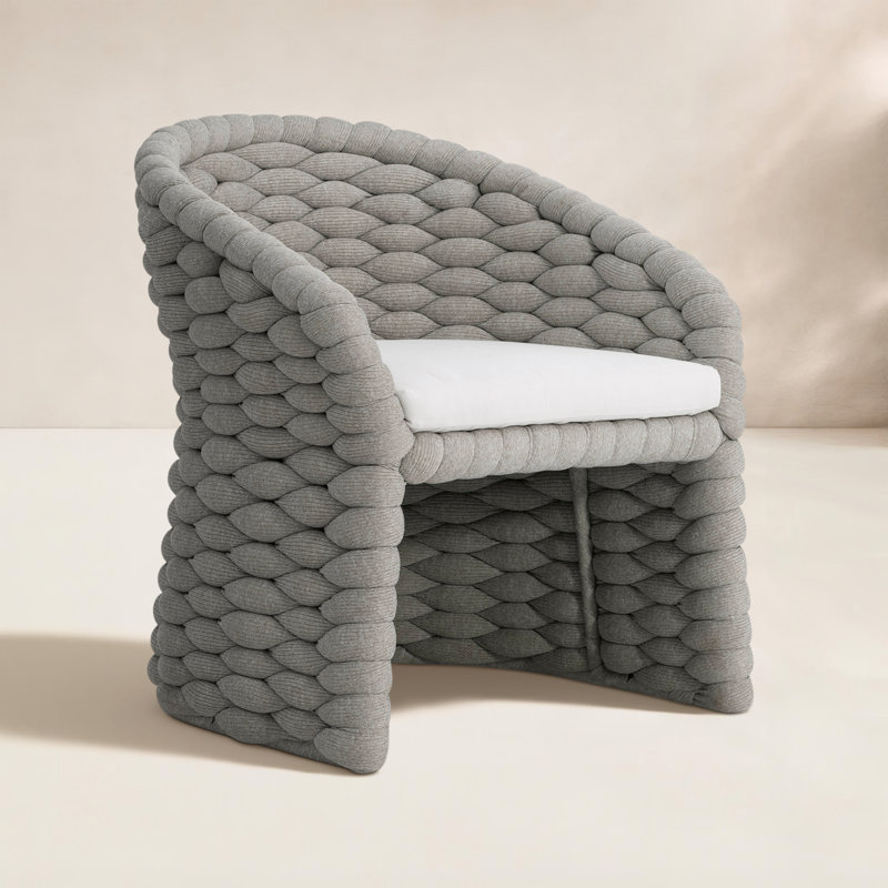 Outdoor Dining Armchair, Nordic Gray