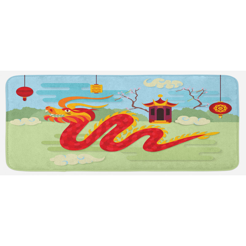 Tapis de cuisine dragon