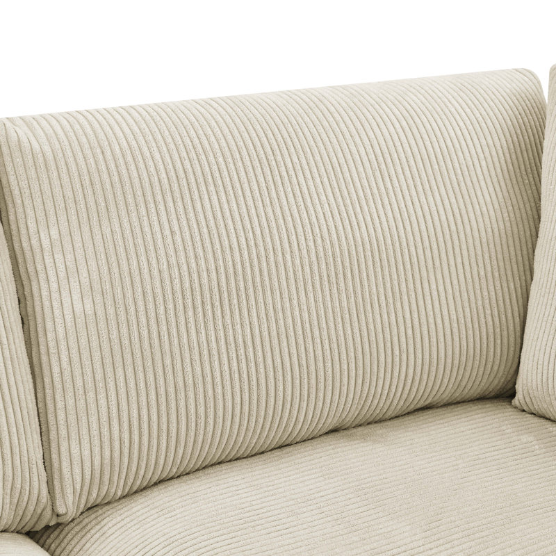 Aneea 8-Piece Corduroy Sectional Sofa - Spacious & Stylish
