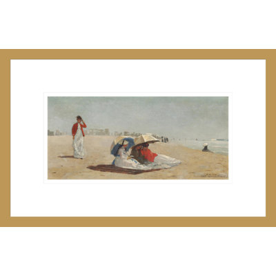 «East Hampton Beach Long Island» par Winslow Homer, impression giclée encadrée