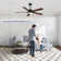 Rolanda 52" 5-inch Downrod Mount Ceiling Fan with Light Kit and Remote Control