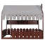 Spacieux lit double en bois avec rangement et tente Montessori