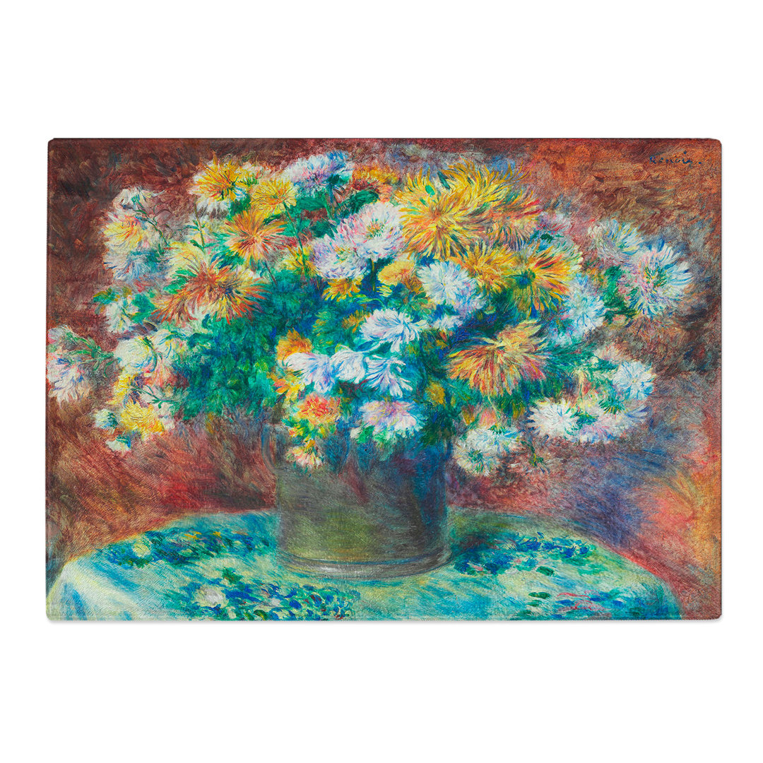 Chrysanthemums by Pierre-Auguste Renoir Chopping Board