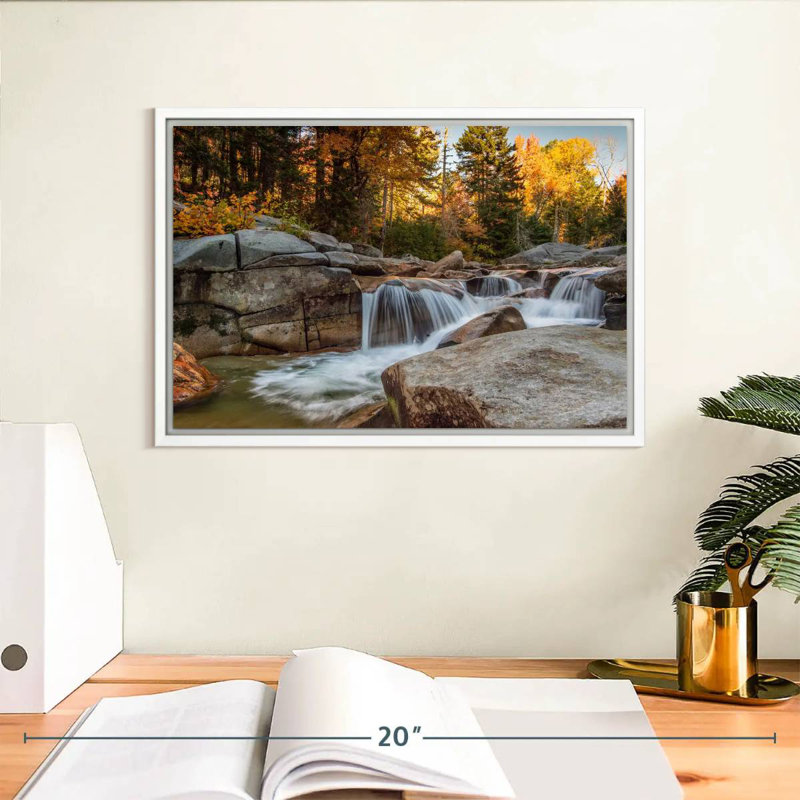 Mont Washington, été indien, Cadre flottant blanc, 13 po x 9 po