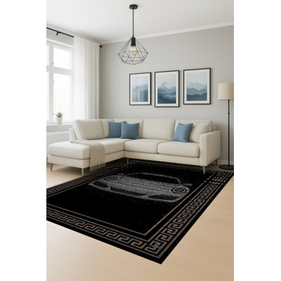 Tapis gris tissé Mosso