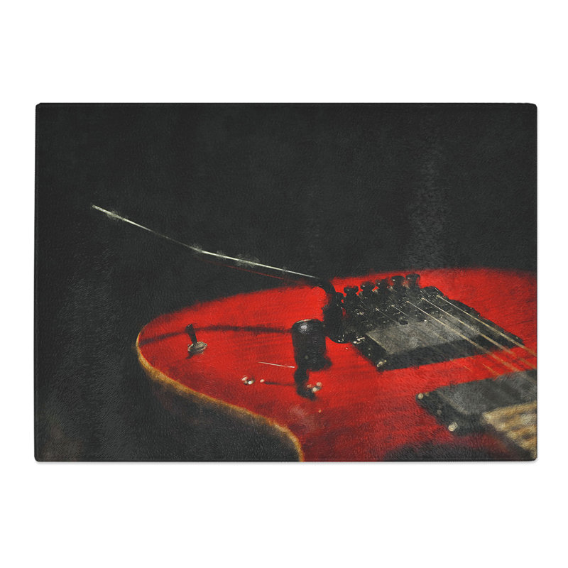 Electric Guitar Vol.1 Painting Chopping Board, 20cm W x 28.5cm L