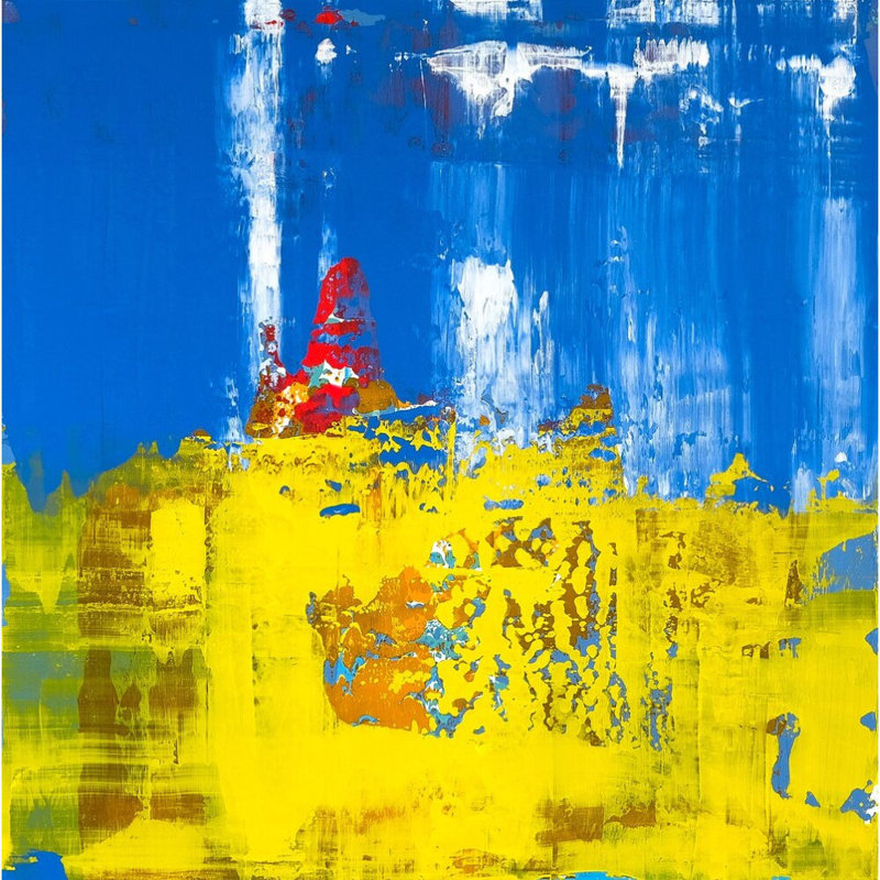 A New Beginning Painting by Juan Gabriel Perez Botero.