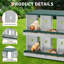 Boîte à nid de poule avec grand trou ventilé de 12 po x 11 po, boîtes à œufs en métal à deux niveaux avec 8 compartiments Boîte à œufs pour collection d'œufs-840617209