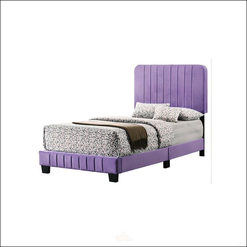 Sleek Contemporary  Bed, Twin, Purple
