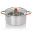 Gibson Home Ansonville 8 Piece Stainless Steel Cookware Set With Rose Gold Handles