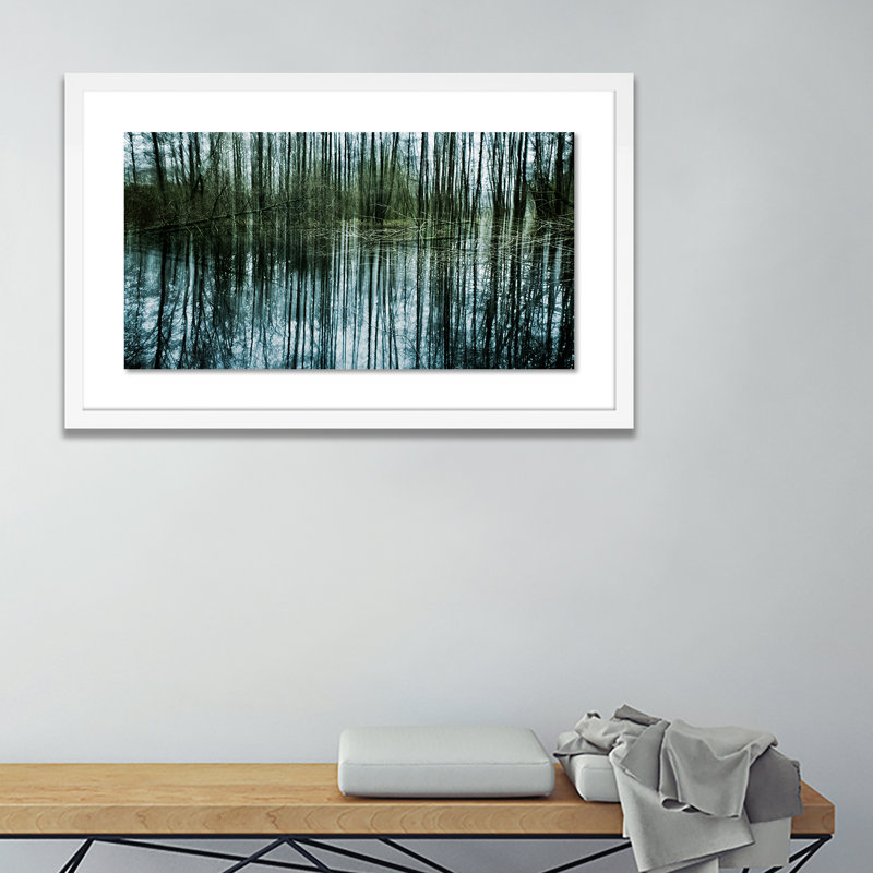 Eerie Trees V Print by Jakob Wagner, White, 15" H x 24" W x 1.5" D