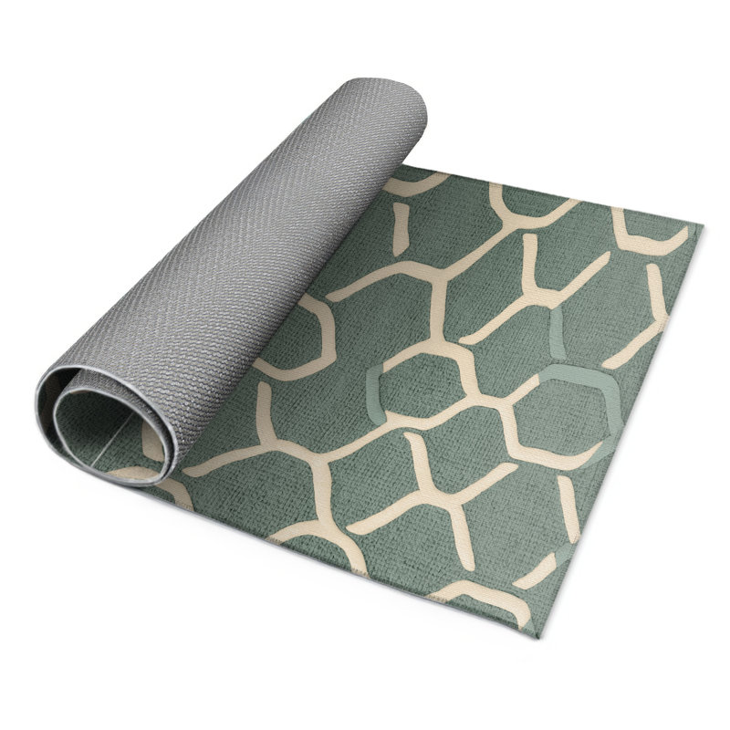 Tapis gris intérieur et extérieur Trellis, Rectangulaire 2 pi x 3 pi