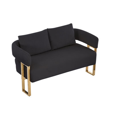 51" Wide Teddy Fleece Loveseat For Small Apartment