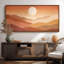 «Extra Large Warm Desert Sun Landscape», reproduction d'art sur toile encadrée-2099363217-2099363231