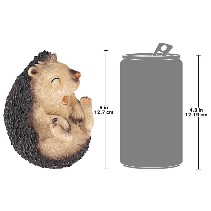 Small Roly-Poly Laughing Hedgehog Statue