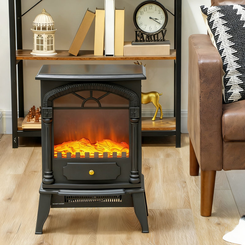 Rosalind Wheeler 39cm W Black Electric Fireplace