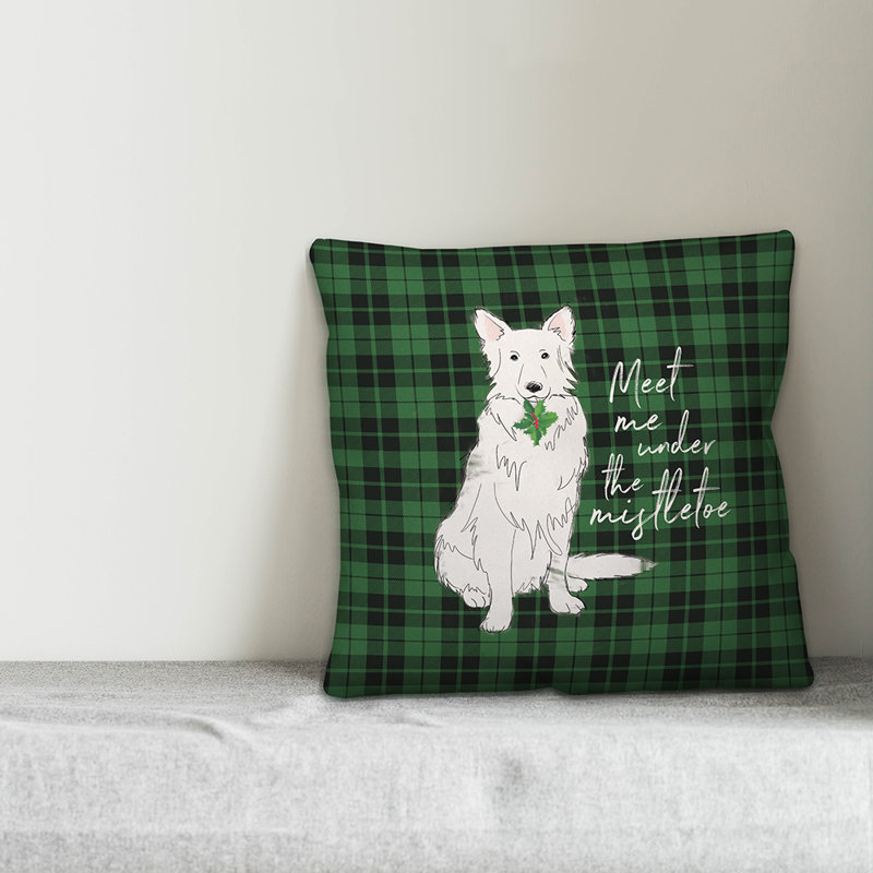  Housse de coussin rencontre «Me rencontre sous le gui», 16 po x 1 po