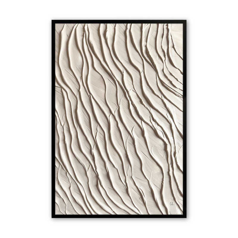 Wave Formations I Print, Noir, H 21 po x l 17 po, Reproduction encadrée sans passe-partout
