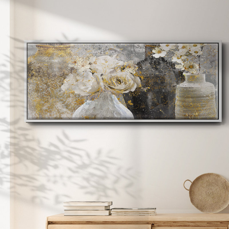 Fleur Couture - toile encadrée, H 20 po x l 50 po