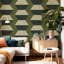 Infinity Blocks - Olive Taupe Wallpaper