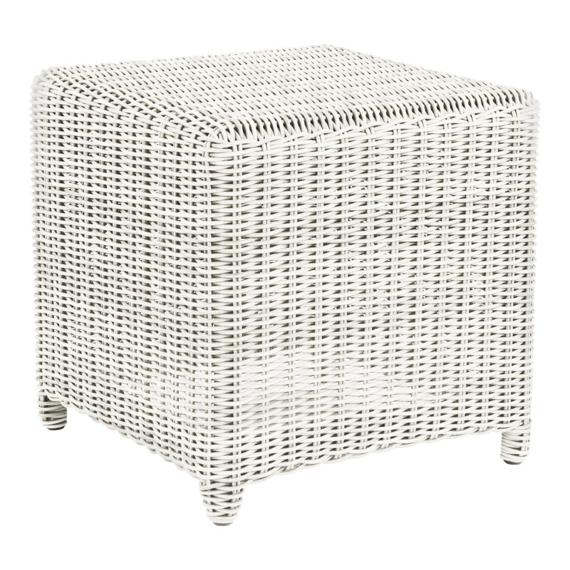 Sag Harbor Outdoor Square Side Table, Classic White