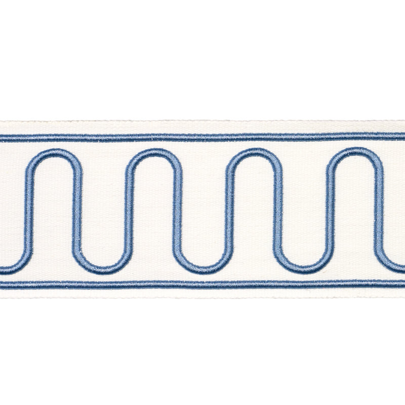 Schumacher X Paloma Contreras Royere Scroll Trim, Porcelain