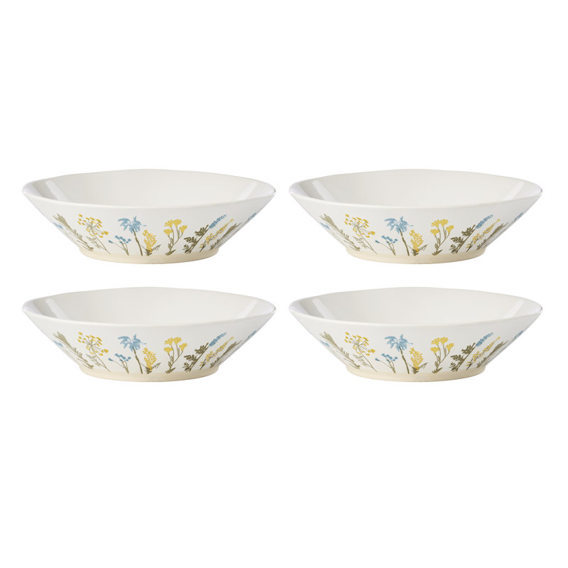 Wildflowers 9" Dinner Bowls, S/4