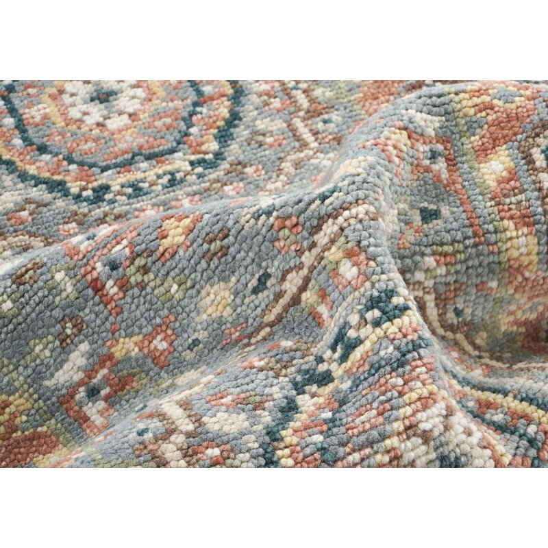 Tapis de couloir gris 2 pi 7 po x 10 pi 1 po Oushak