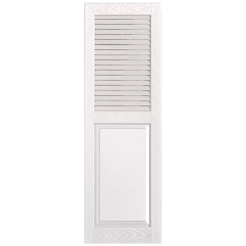 Combinaison droite à persiennes combinées, 12 po, 69 po, Blanc