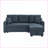 Sofas 84'' Detachable L-Shape Upholstered Sleeper Sofa with Storage | Navy Blue Polyester