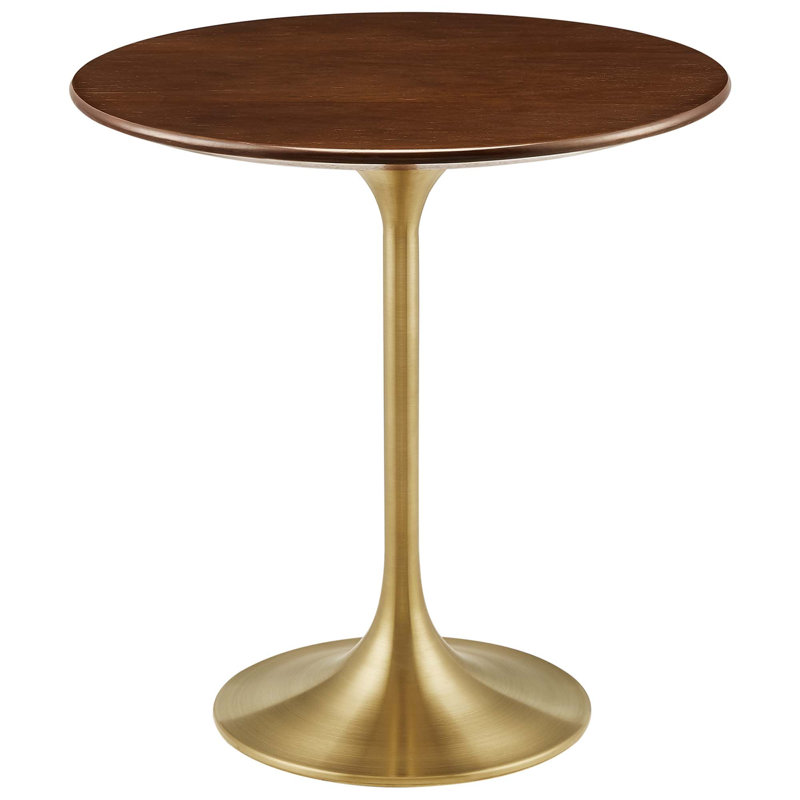 Modway Lippa Round Side Table, Black, Gold