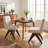 Tufted Linen Upholstered Dining Chair Armless Parsons Side Chair With Solid Wood Legs-2113272996