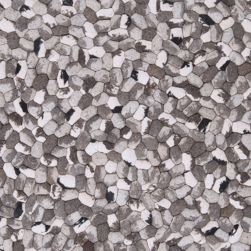 Summit Wool Geometric Area Rug in Gray, Rectangle 5' x 8'