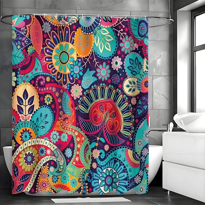 Rideaux de douche avec crochets inclus