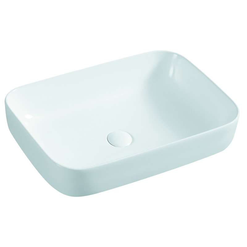 Torino Vitreous China Rectangular Vessel Bathroom Sink