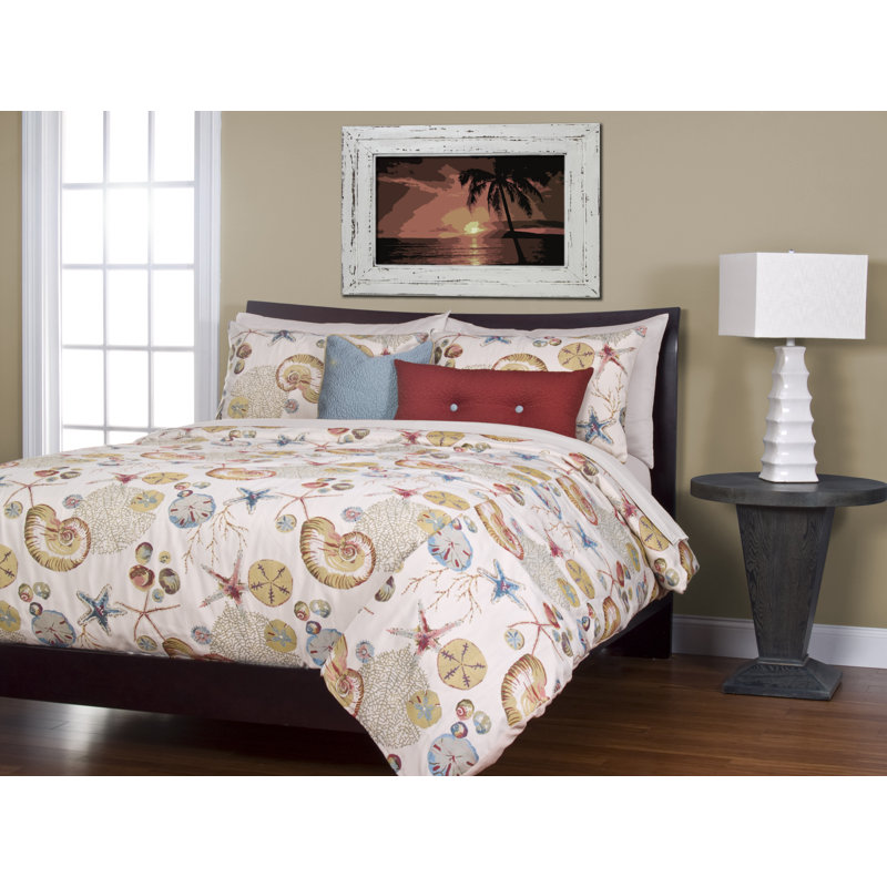 Naples Duvet Cover & Insert, Coral, Queen