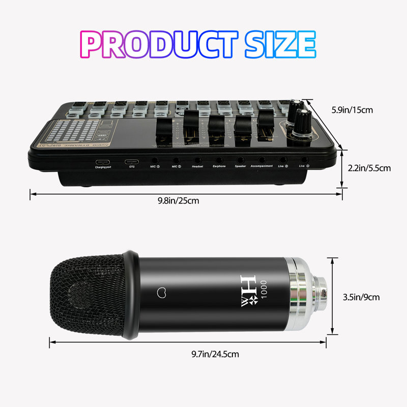 Podcast Equipment Bundle, Recording Studio Package Perfect for Recording, Broadcasting, Live Streaming, V10XPRO Voice Changer with Pro BM-800 Microphone