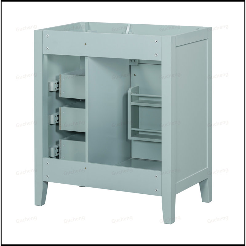 Meuble-lavabo en bois 30 po sans base de lavabo seulement, Vert clair
