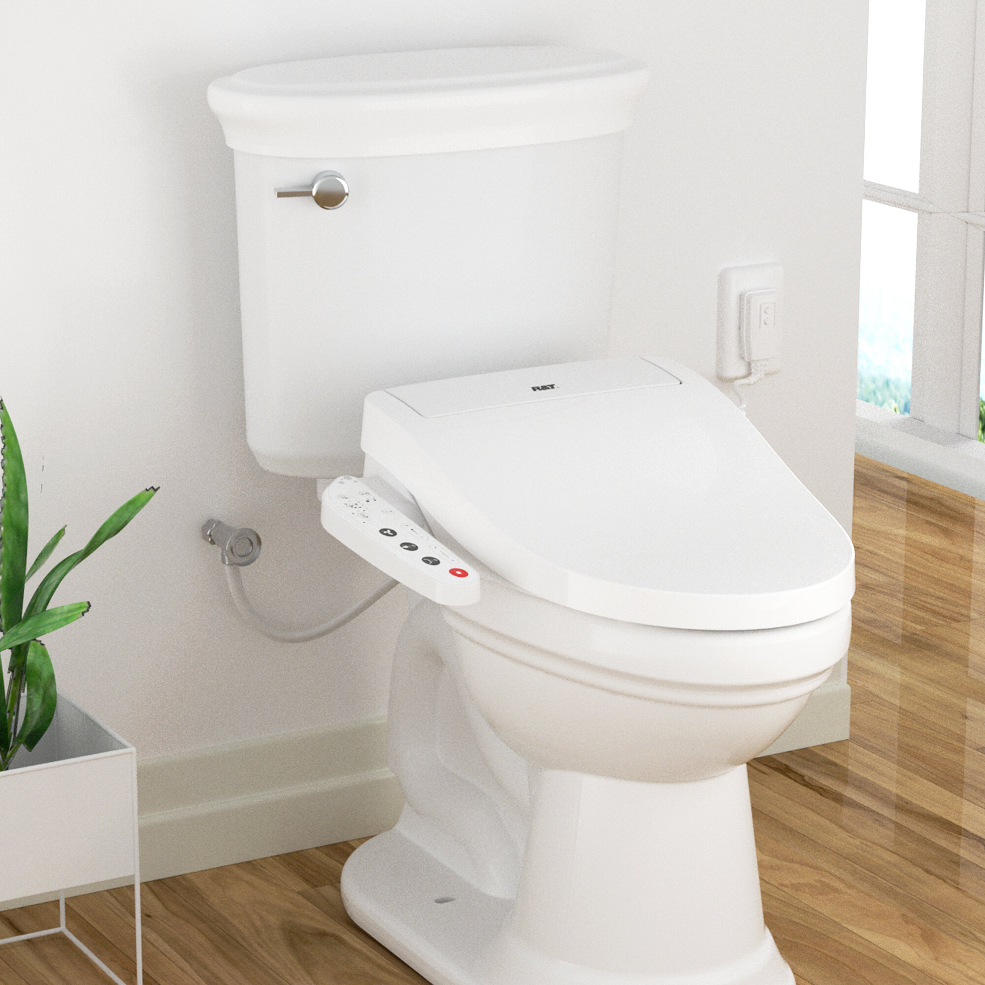 venlige acceleration Efterforskning R&T Elongated Toilet Seat Bidet with Faucet | Wayfair