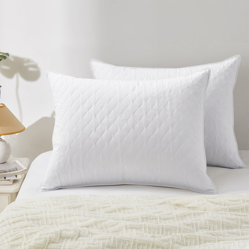 Ensemble de 2 oreillers matelassés en duvet d'oie pour dormir, doux au toucher, Standard/Queen