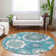 Premium Machine Washable Prisco Teal Rug