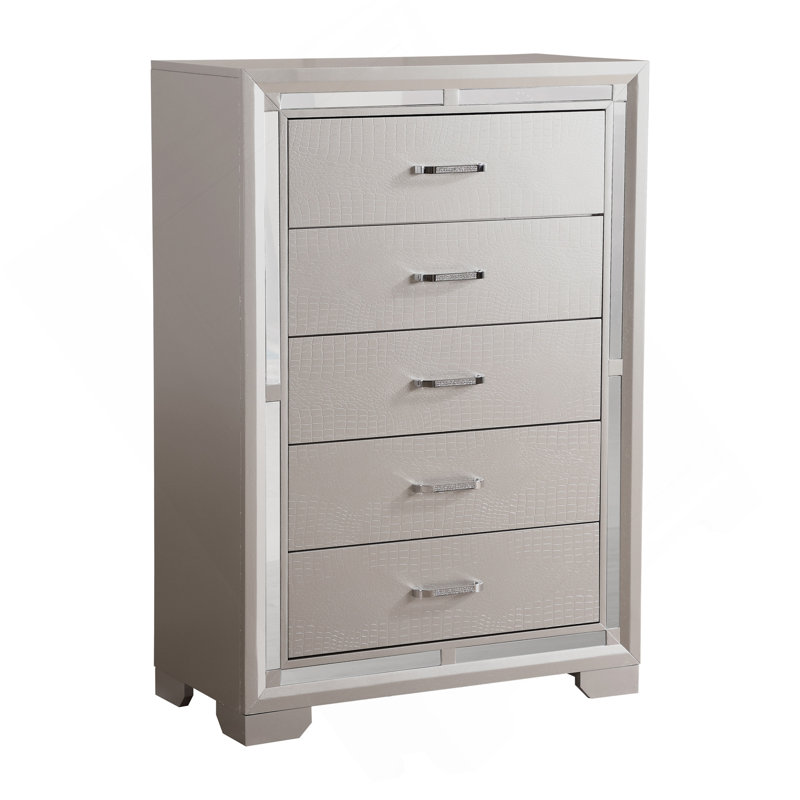 Commode Alana, champagne argenté