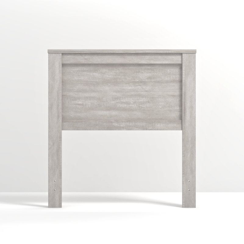 Tête de lit à panneau Tevrat, Chêne gris cendré, Simple