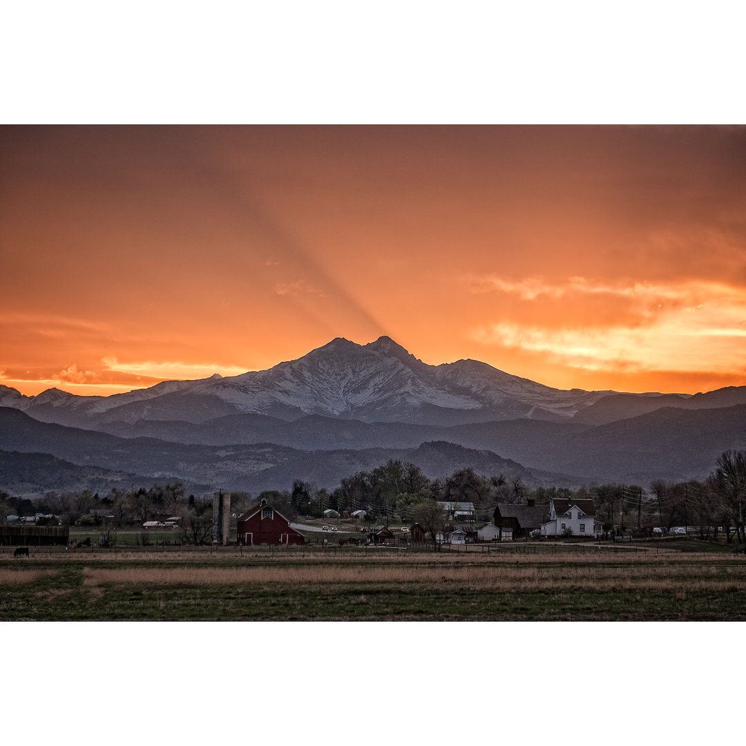 Sonnenuntergang über Longs Peak - Druck