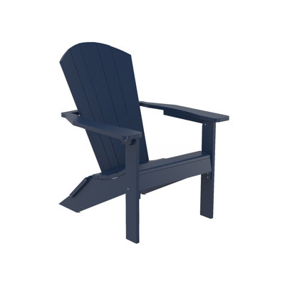Chaise Adirondack stationnaire classique Crystal Harbor - Sièges de patio en PEHD recyclé de style Muskoka