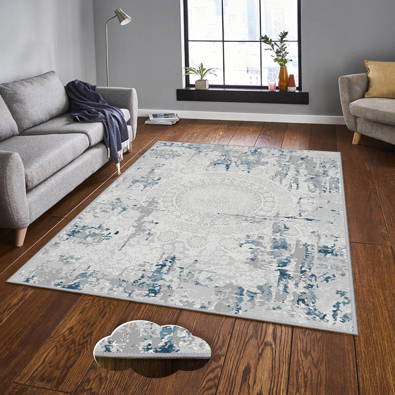 Premium 3D Digital Printed Carpet, 4. x 5.9 ft, 1% Polyester, Pile Height: .3 in, 65 g/m² | Antibacterial, Non-Slip Underside | Machine Washable, Ideal for Living Room, Bedroom, and Kids' Spaces