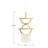 Geometric Metal Wall Hanging with Tassel