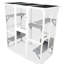 Charming Medium Cat Cage, White Wooden House For Kitties Pet Enclosure, Cage Security