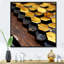Motif hexagonal en bois rétro sur toile-1125177906-1317185234